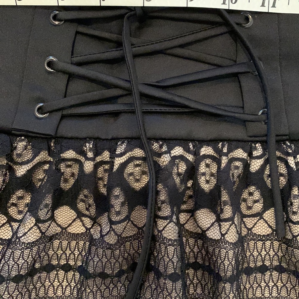 Grass Collections Black Lace Corset Style Mini  7 - Picture 2 of 11